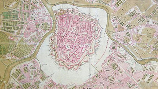 Historischer Stadtplan aus dem Jahr 1736