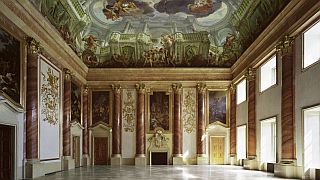 Mit Marmor und Deckenfresken geschmckter Herkulessaal im Palais Liechtenstein