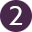  Zahl 2 auf rundem lila Hintergrund