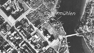 Alte Luftbildaufnahme im Bereich Kaisermhlen