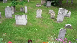 Jdische Grabsteine auf Wiesenflche