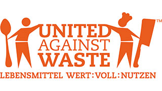 Logo "United against waste", Lebensmittel:wertvoll:nutzen