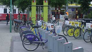 eine City-Bike-Station in Wien