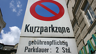 Sign for a short-term parking area