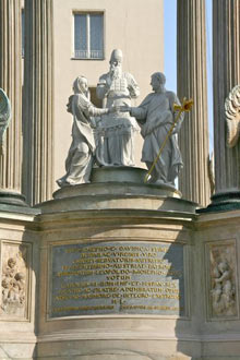 Detailaufnahme Vermhlungsbrunnen mit Figuren