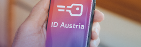 Handy-OberflÃ¤che mit Symbolbild ID Austria