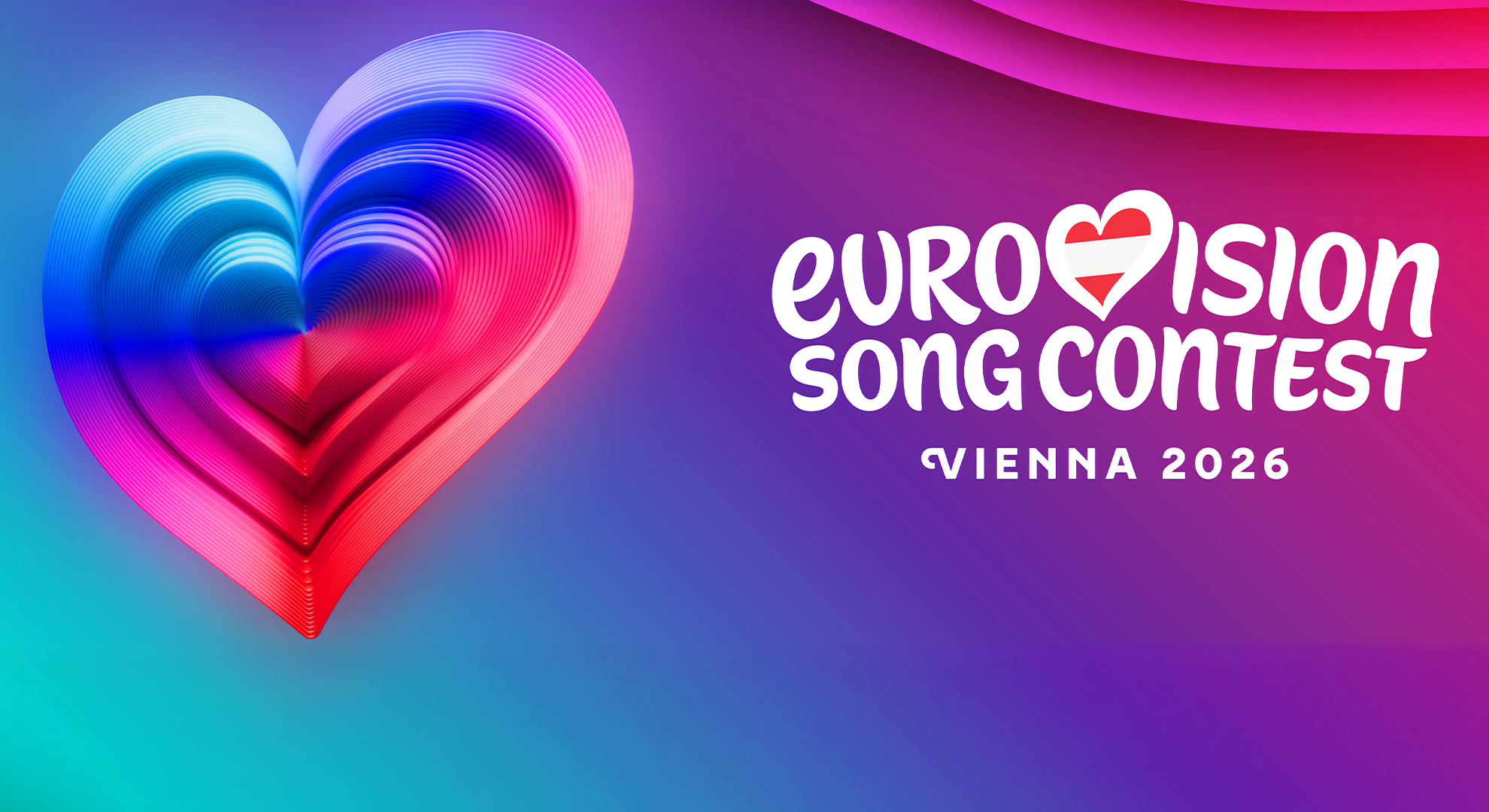 Sujet Eurovision Song Contest: Herz in verlaufenden Farben