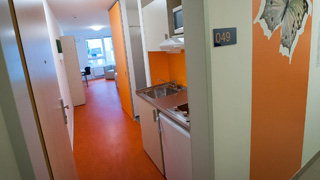 room in a student accomodation