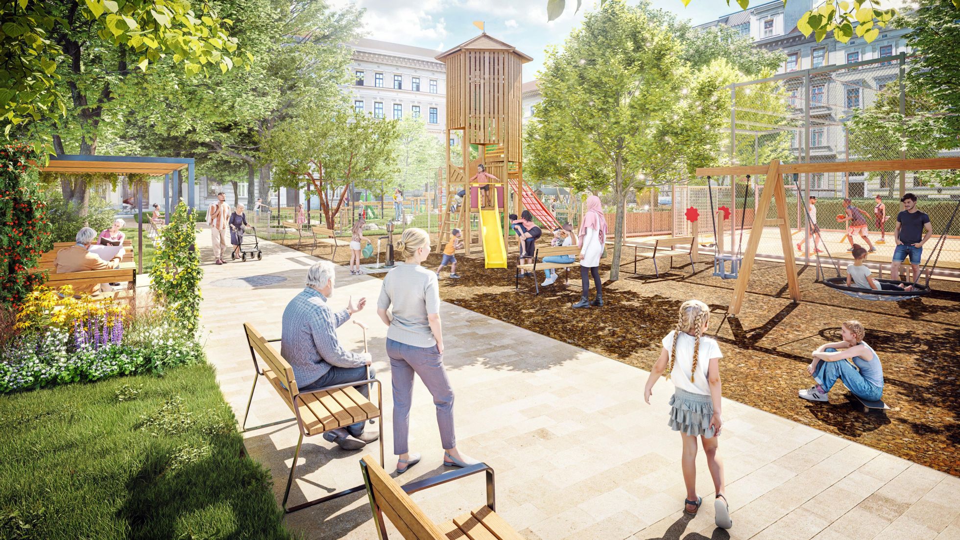 Visualisierung des umgestalteten Rubensparks