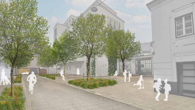 Rendering Schulvorplatz Schäffergasse