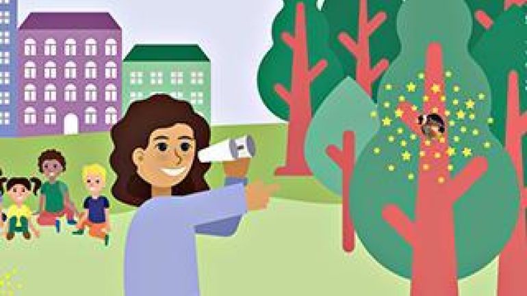 copyright: Gudrun Walter, Erich Greiner Kinder mit Wildtieren, die in Wien leben