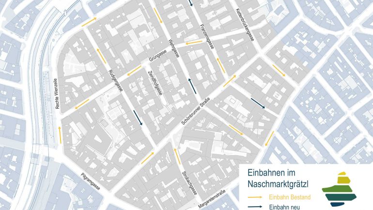 : Grafik mit der neuen Einbahnführung