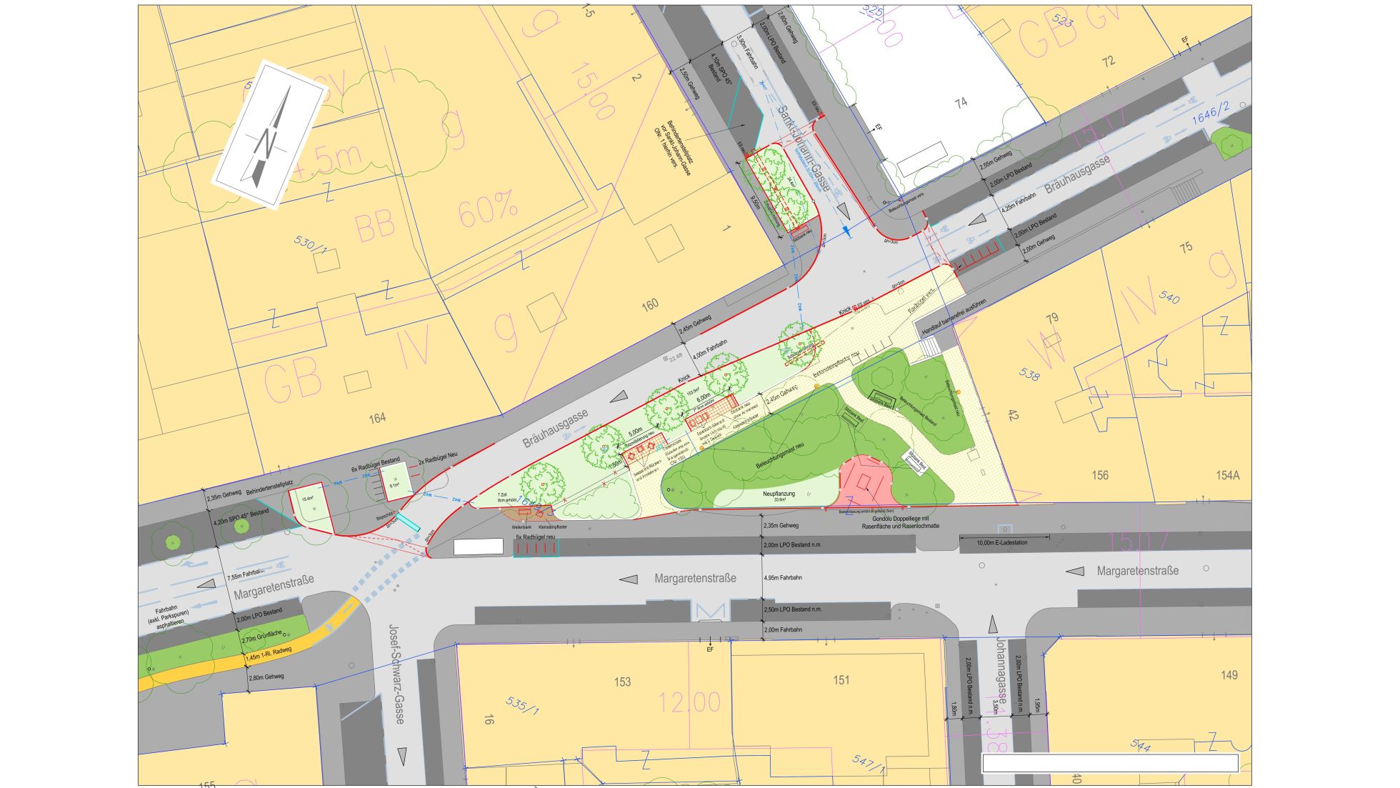 copyright: Straßenverwaltung und Straßenbau (MA 28) Plangebiet der Bauarbeiten