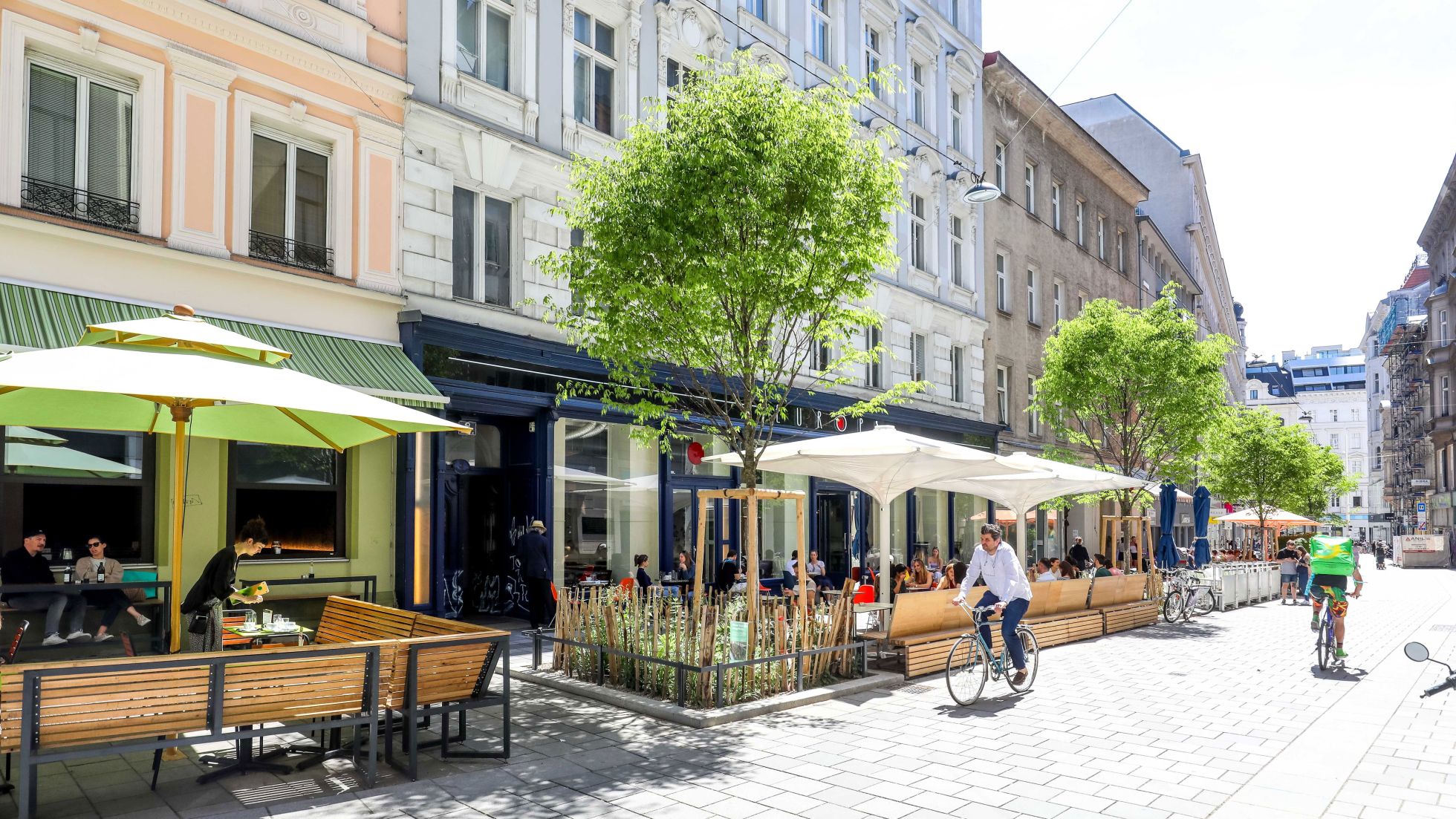 Radfahrer in der Zollergasse