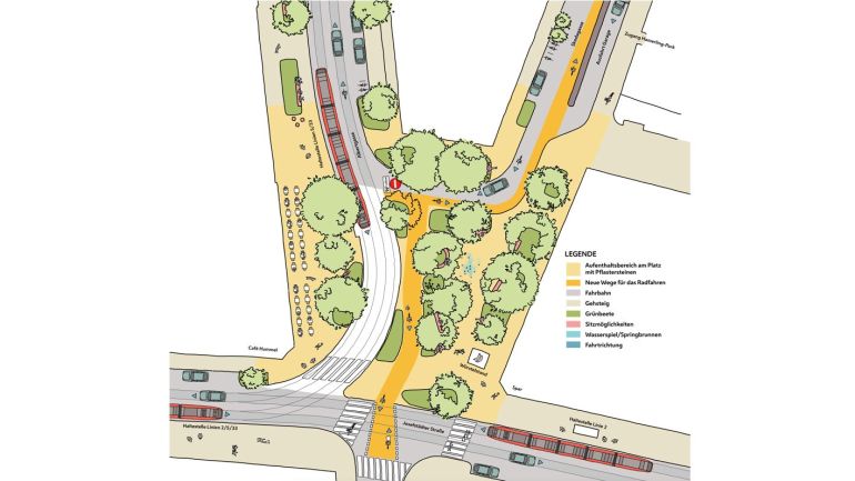 Planansicht des neuen Josef-Matthias-Hauer-Platzes