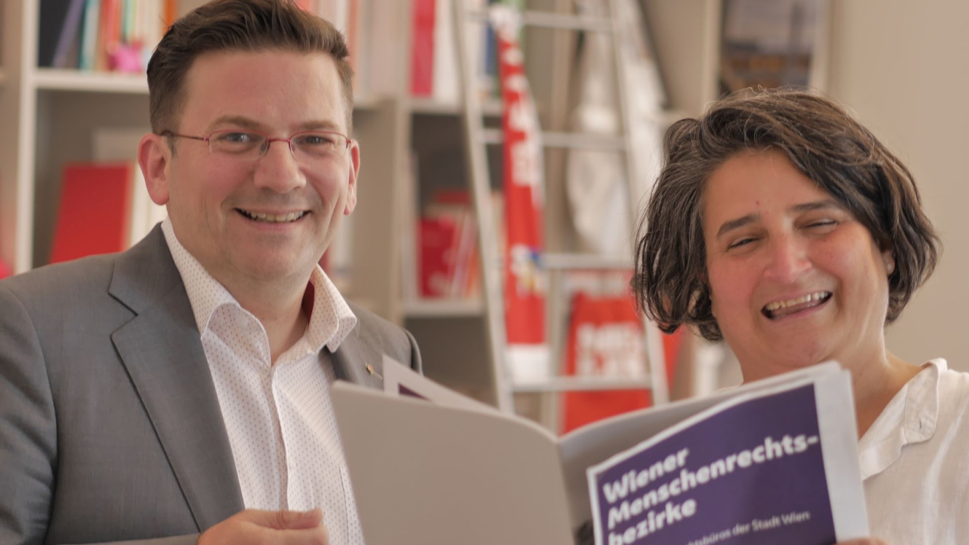 Bezirksvorsteher Wilfried Zankl und Bezirksrätin Karmen Minassian