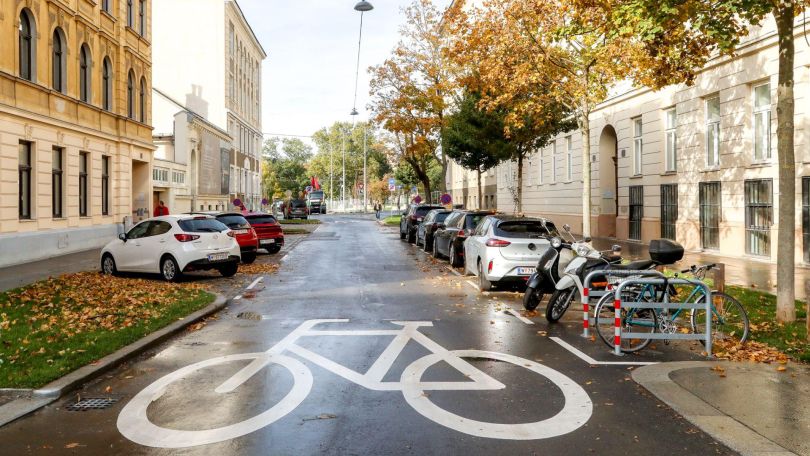 copyright: Stadt Wien/Christian Fürthner Neue Fahrradstraße Meiselstraße