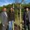 copyright: BV 23/Genitheim Bezirksvorsteher Gerald Bischof, Forstdirektorin Petra Wagner und Obmann des österreichischen Pfadfinderbunds Gerhard Spitzer neben dem neu gepflanztem Baum