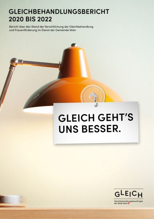 copyright: Stelle der Gleichbehandlungsbeauftragten Cover des Gleichbehandlungsberichts 2020 bis 2022
