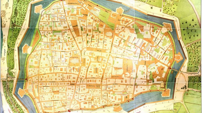 copyright: MA 8 Ausschnitt aus dem historischen Plan Wiens von Bonifaz Wolmuet aus 1547