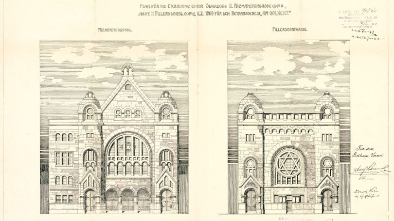 Plan für die Erbauung einer Synagoge