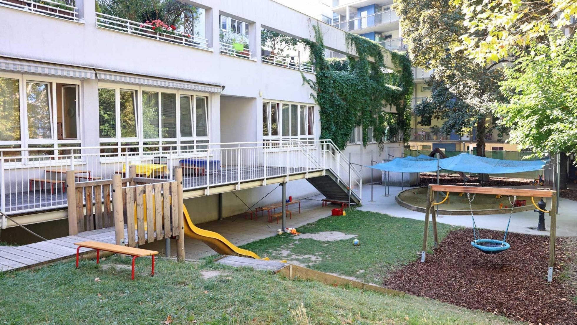 Außenbereich Kindergarten Donaufelder Straße 52