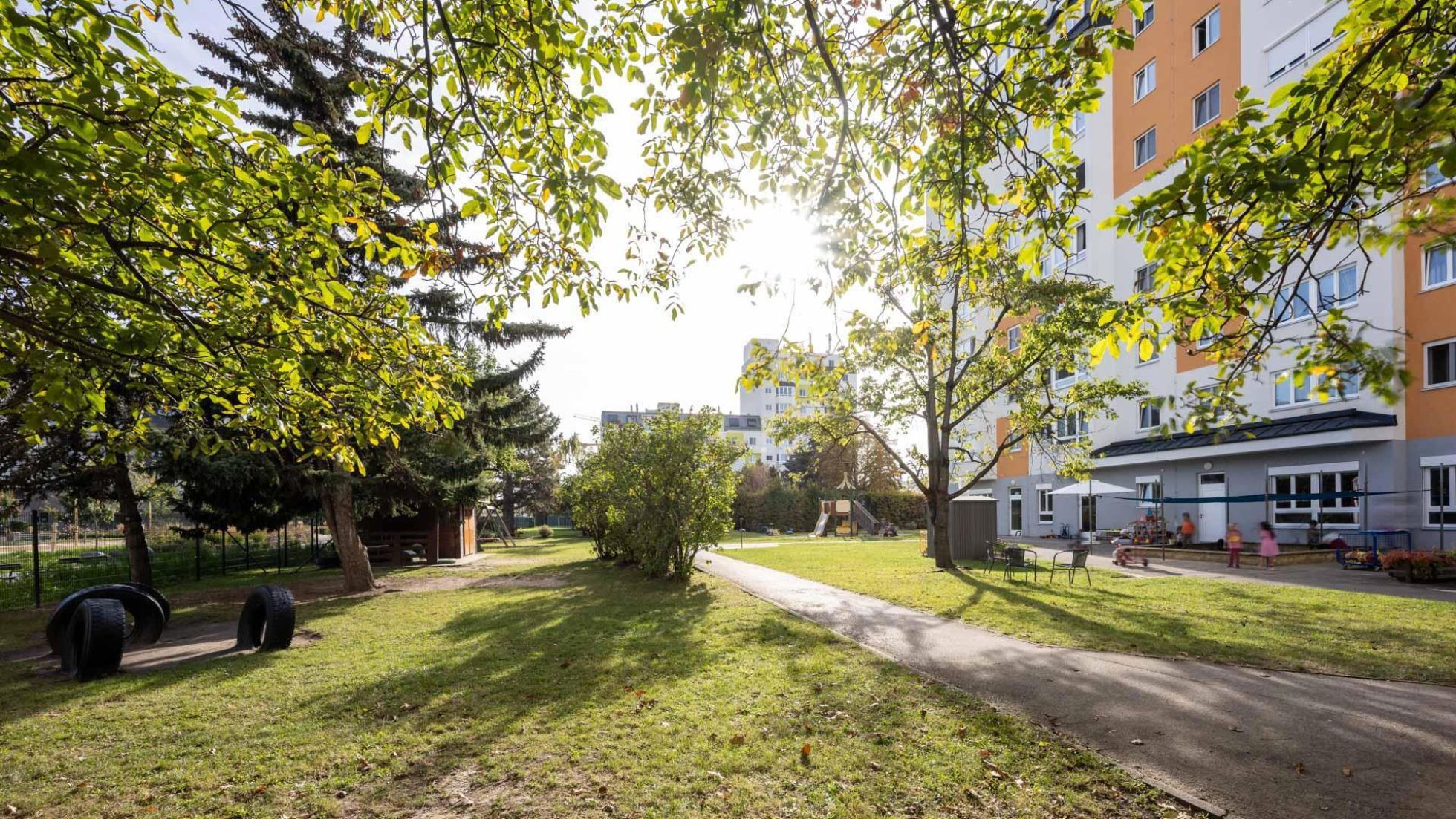 Außenbereich Kindergarten Markomannenstraße 18