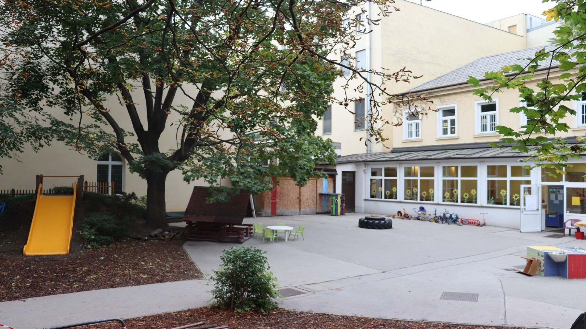 copyright: Julia Müller Außenbereich Kindergarten Gumpendorfer Straße 106