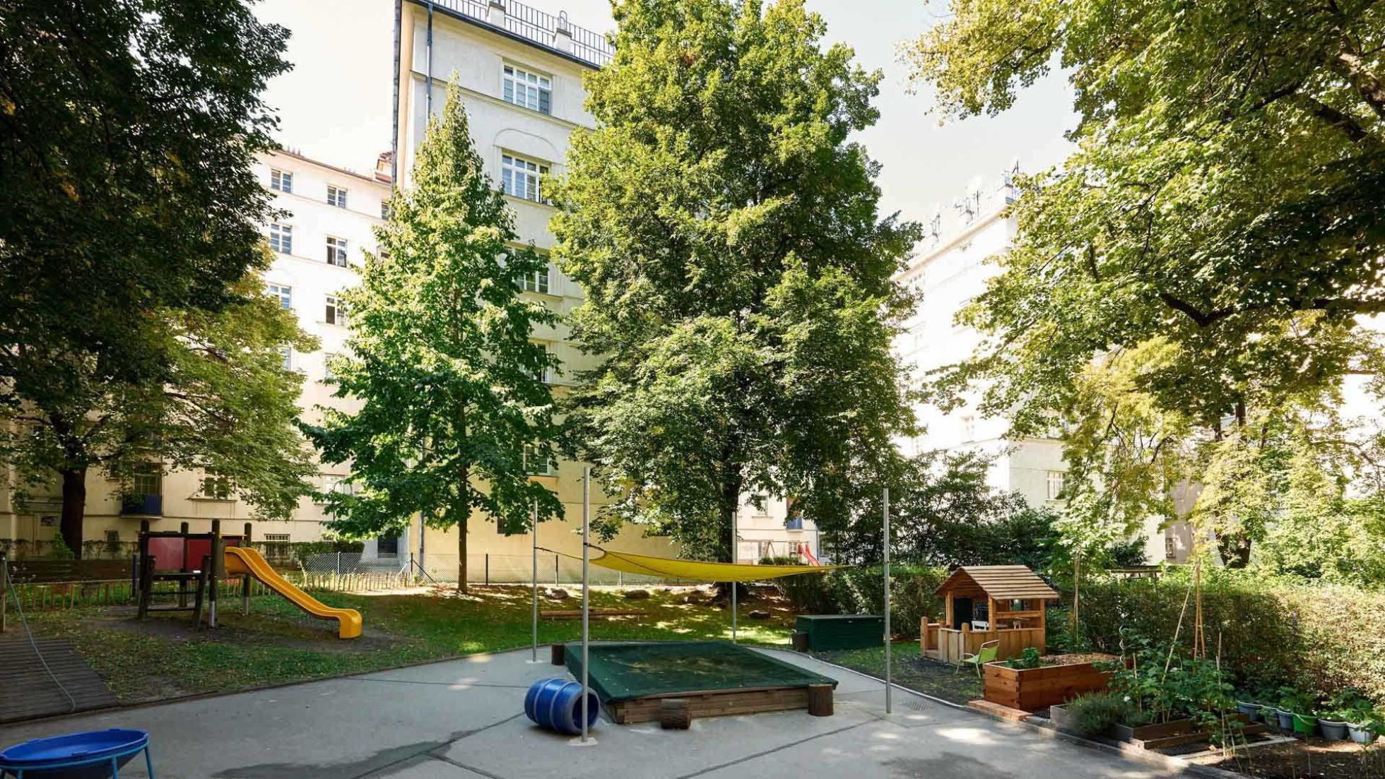 Außenbereich Kindergarten Siebenbrunnenfeldgasse 15