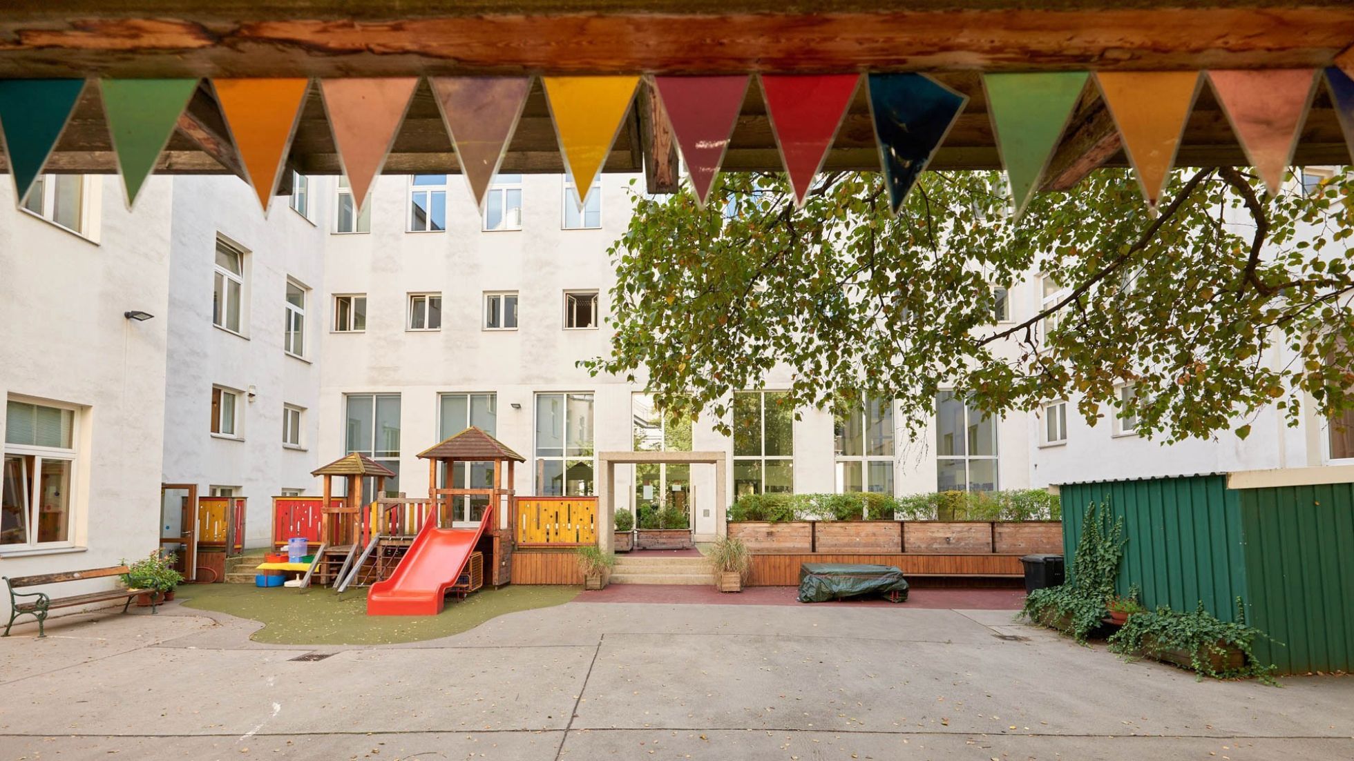 Außenbereich Kindergarten Faßziehergasse 3