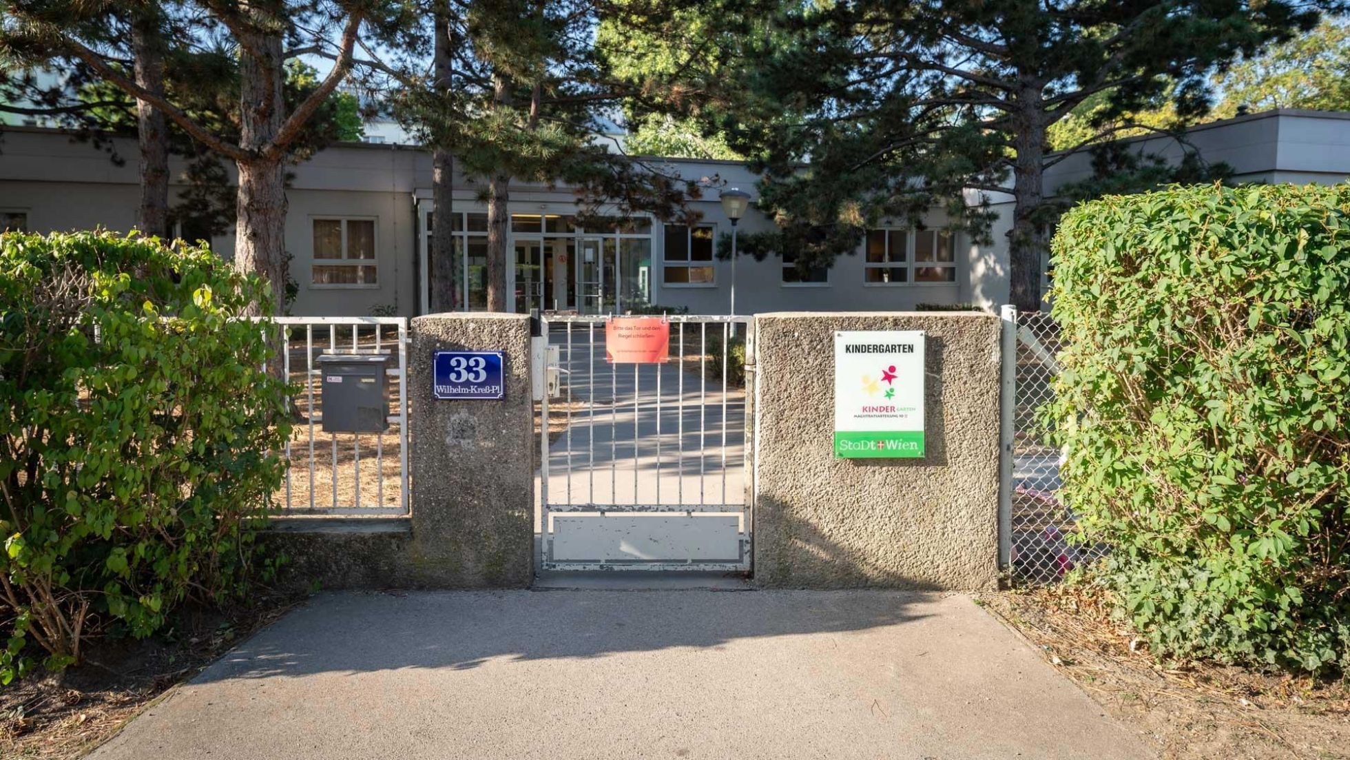 copyright: MA 10/ DAVID BOHMANN Gebäude Kindergarten Wilhelm-Kreß-Platz 33