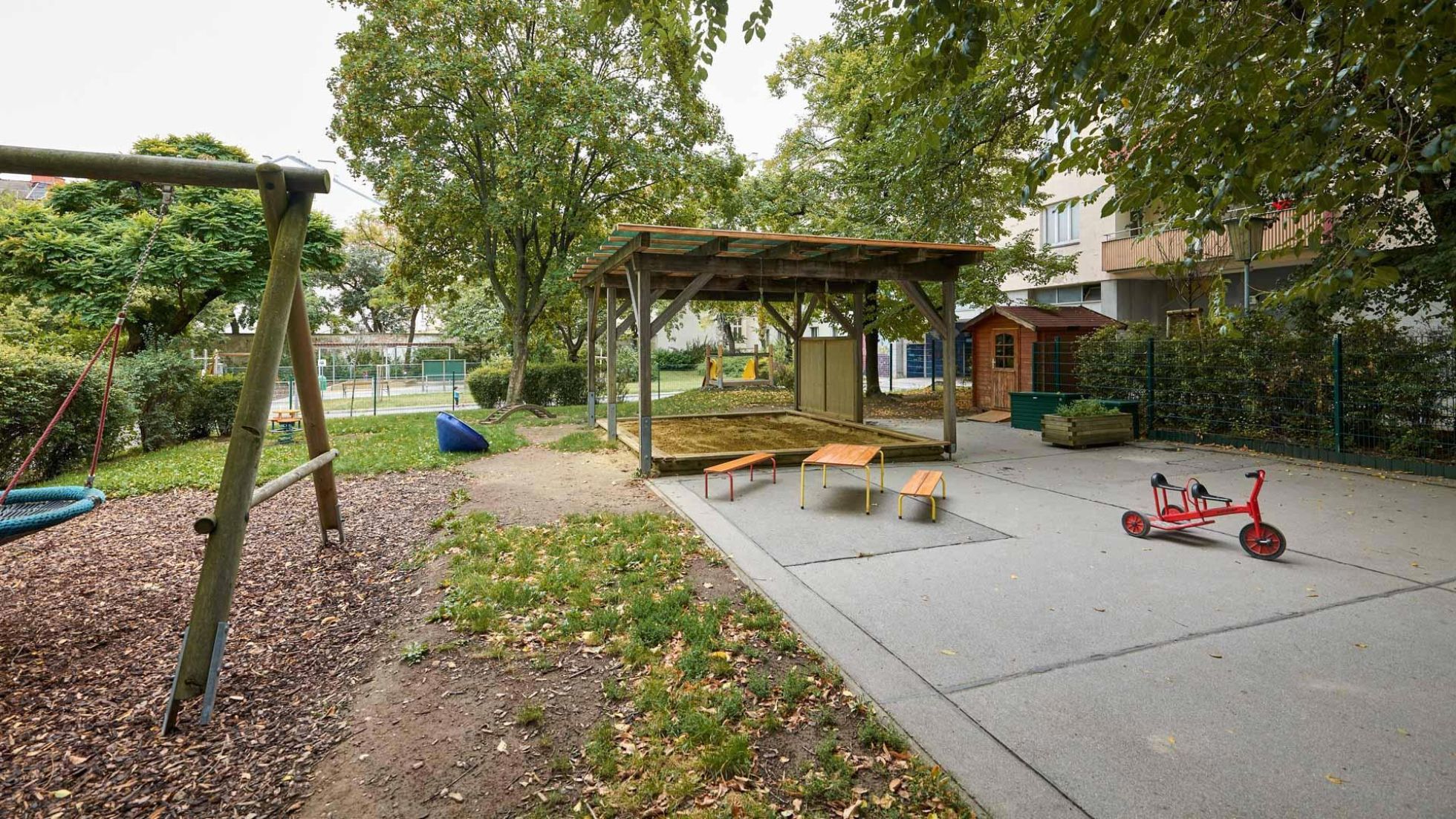 copyright: MA10/Markus Wache Außenbereich Kindergarten Gestettengasse 12-14