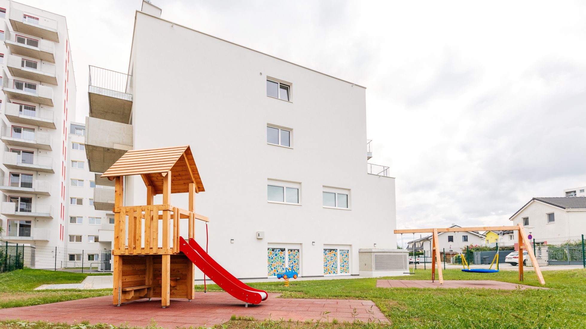 copyright: Renée Del Missier Außenbereich Kindergarten Marlen-Haushofer-Weg 6