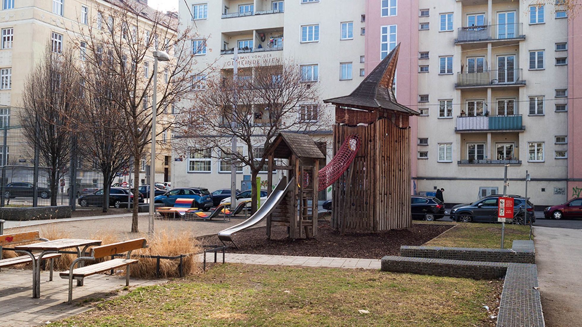 copyright: Daria Tchapanova Außenbereich Kindergarten Hyegasse 4