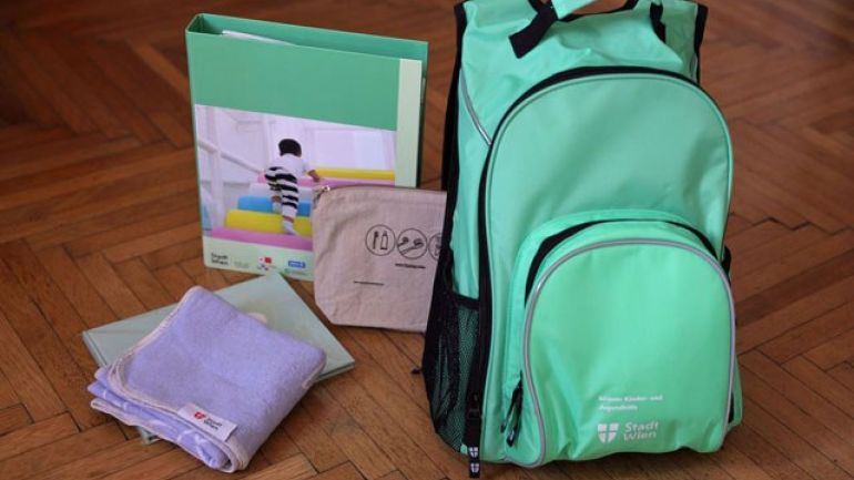 Wickelrucksack, Mappe, Handtuch, Täschchen