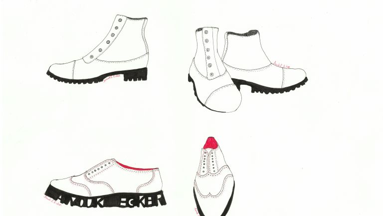 copyright: Anouk Ecker Skizze eines Schuhs