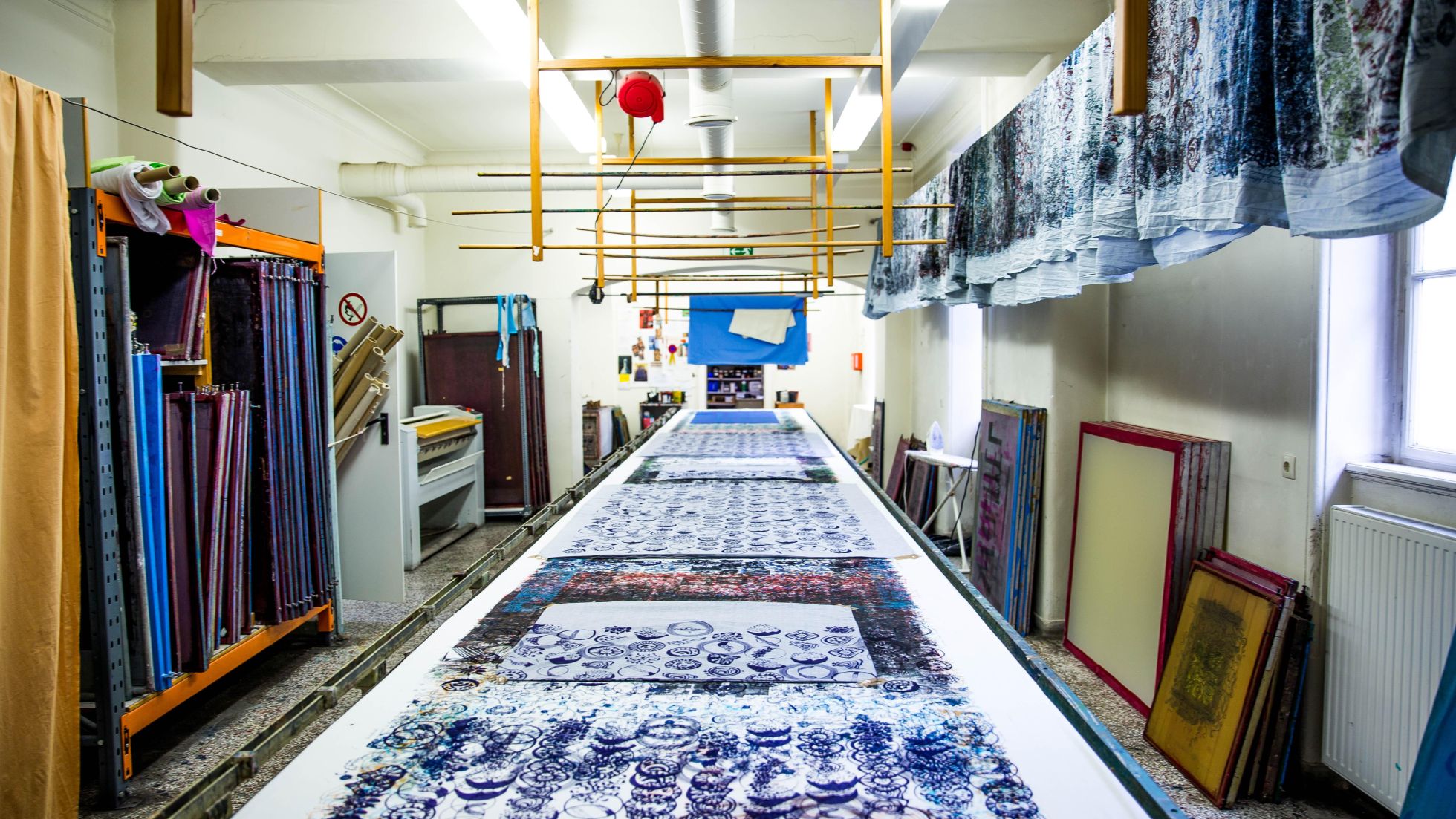 Werkraum zum Drucken von Stoffen