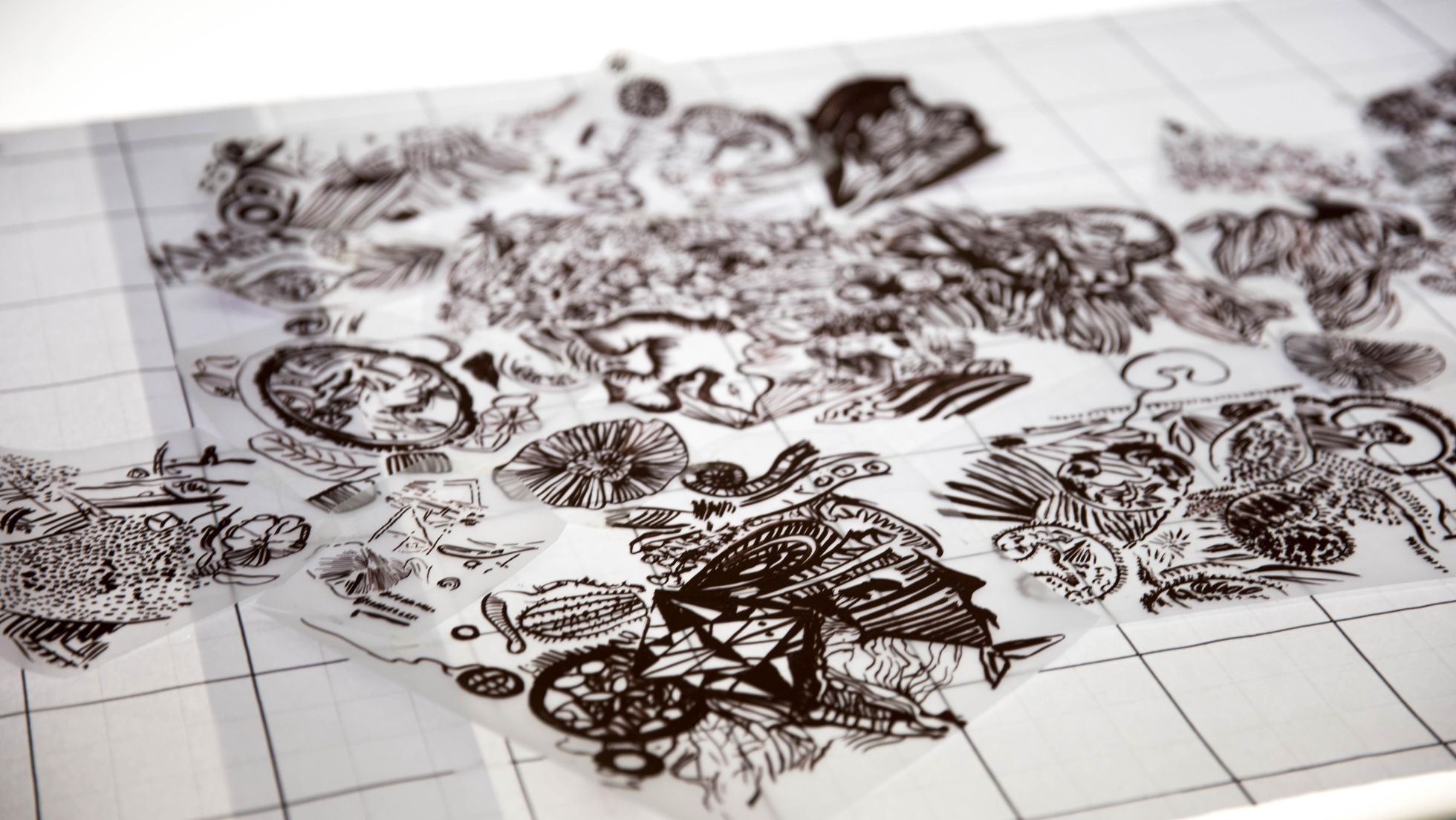 Skizzen für Stoffdesigns