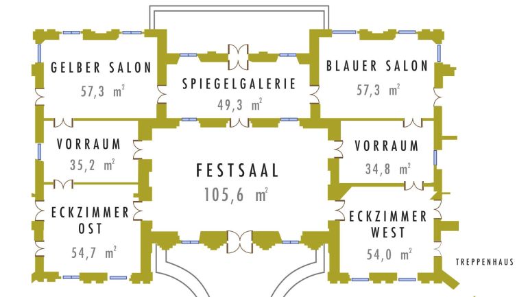 Plan des Obergeschosses
