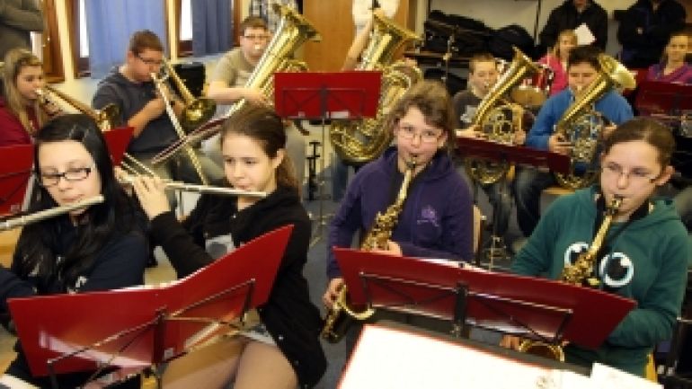 copyright: Pressefoto Votava/PID Besuch des Projektes " Bläserklasse Stammersdorf " mit StR. Christian Oxonitsch