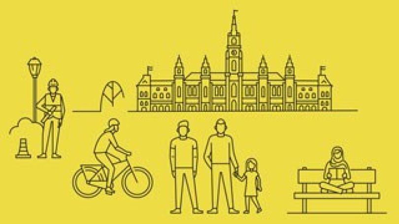 copyright: Stadt Wien Illustration von Wiener Rathaus, Arbeitern und Bewohner