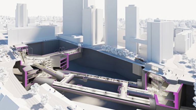 Visualisierung der U-Bahn-Station Wienerberg