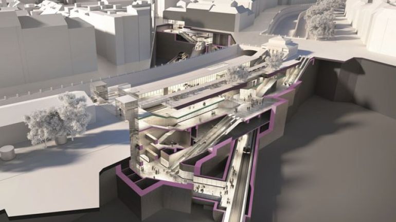 Visualisierung der künftigen U-Bahn-Station
