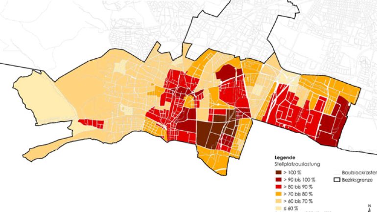 copyright: MA 18 Karte von Liesing mit Markierungen in verschiedenen Rot-Tönen