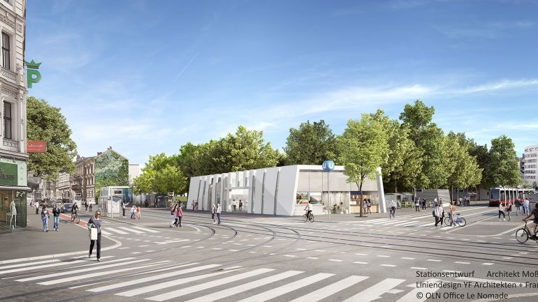 Visualisierung der künftigen U-Bahn-Station