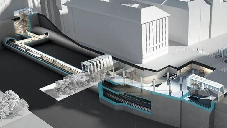 Visualisierung der künftigen U-Bahn-Station