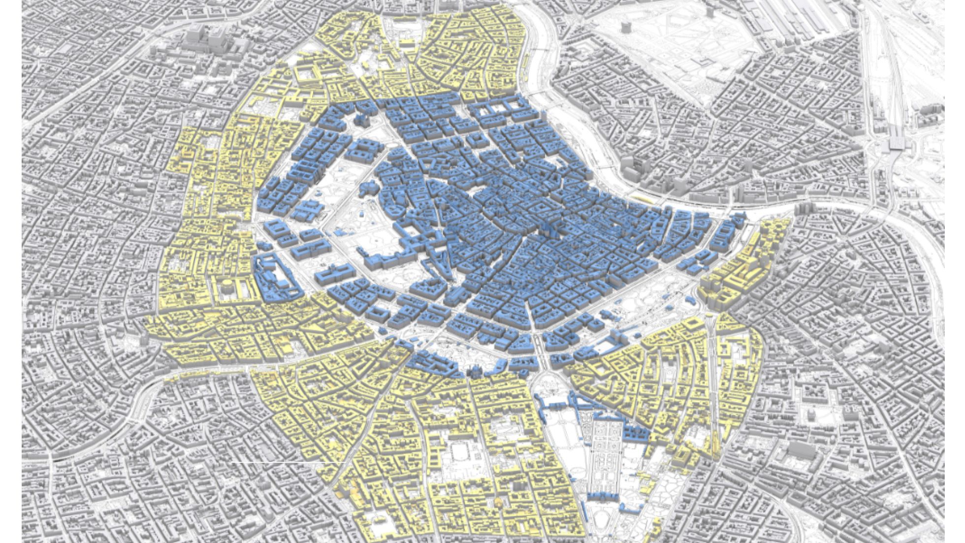 copyright: Stadt Wien/MA 41 Modelldarstellung der inneren Bezirke Wiens