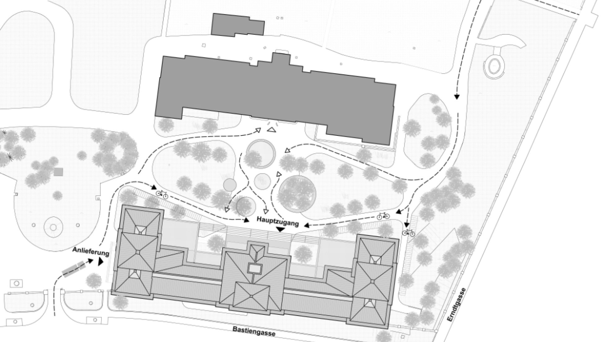 copyright: Silberpfeil-Architekten ZT GmbH Lageplan mit Gebäuden