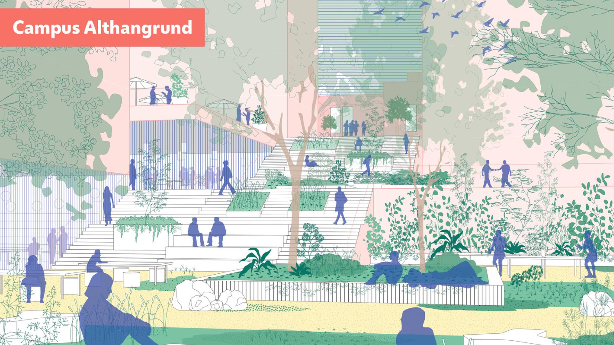 copyright: StudioVlayStreeruwitz ZT GmbH Illustration, begrünter Innenhof