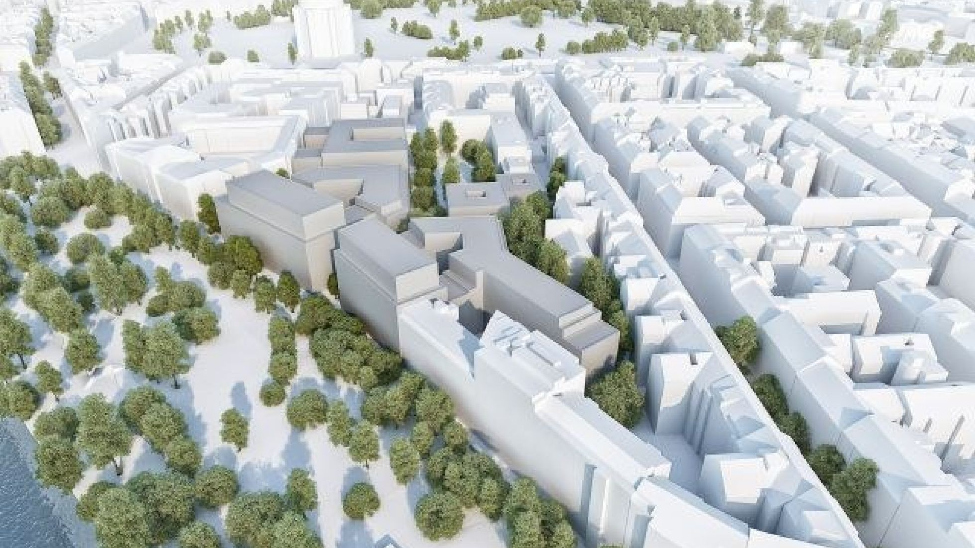 Visualisierung eines Stadtgebiets